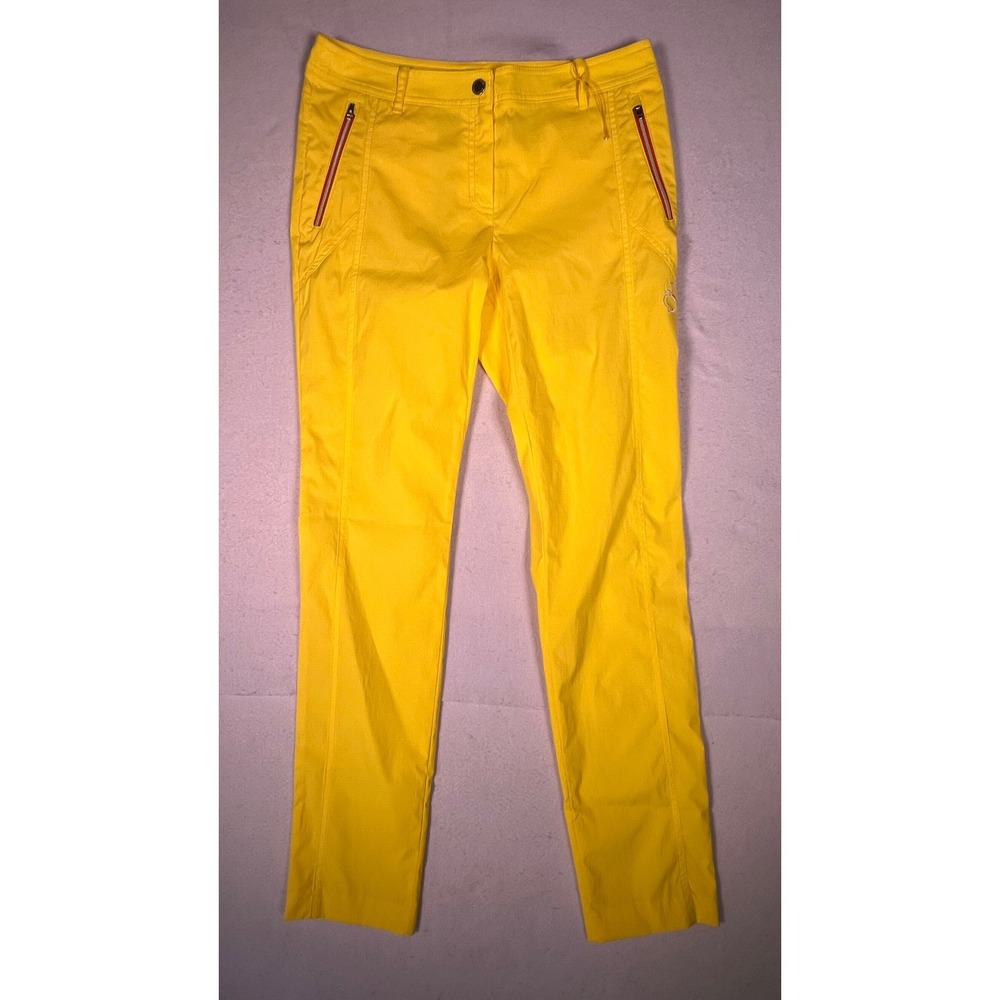 Louis Castel Golf Pants Womens 67cm Yellow Excellent